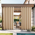 NICETOWN 2 Panels Waterproof Patio Outdoor Curtains & Drapes, Windproof Thermal by NICETOWN