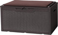 Flamaker Deck Box with Cushion 100 Gallon Waterproof Resin Storage Box with Air by Flamaker