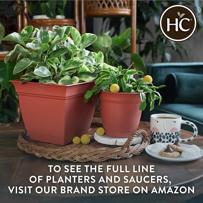 The HC Companies 12 Inch Eclipse Square Planter Pots - Image 8