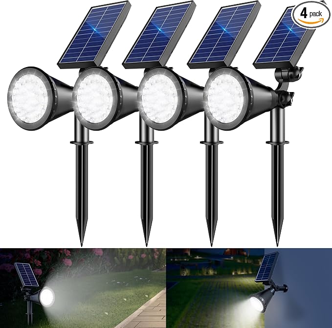 Solar Spot Lights Outdoor, 36 LEDs 1000LM Adjustable Solar Lights Outdoor by Unknown
