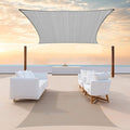 ColourTree TAPR1616 Custom Size 22' x 22' Grey Sun Shade Sail Canopy UV Block by ColourTree