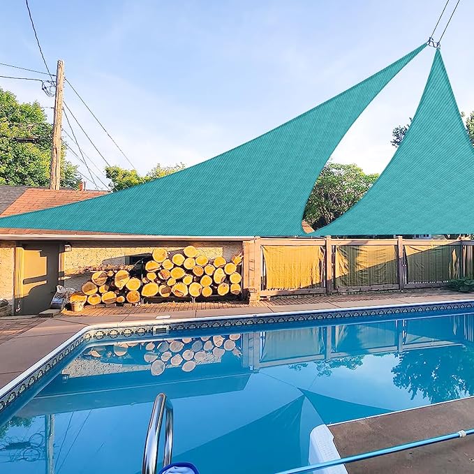 E&K Sunrise 9' x 9' x 9' Sun Shade Sail Triangle Canopy Shade Cover UV Block by EKSUNRISEINC