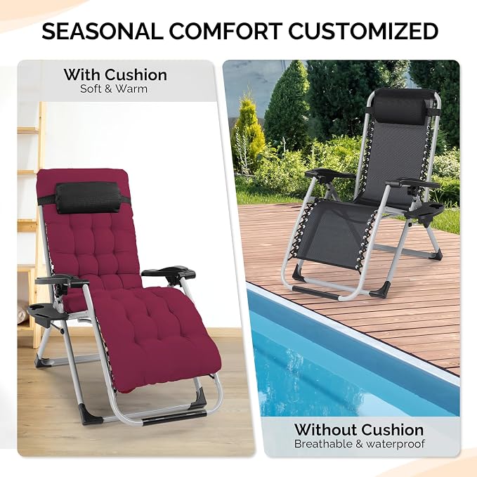 VINGLI Padded Zero Gravity Chair, Lounge Chair - Image 7