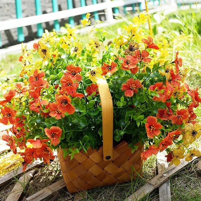 Artificial Flowers for Outdoor, UV Resistant Fake Silk Flowers, Realistic Faux - Image 6