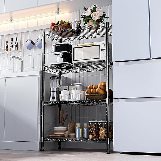 Xcity Storage Shelves, 4 Tier Heavy Duty Metal Shelving Unit, 1600 LBS Capacity - Image 5