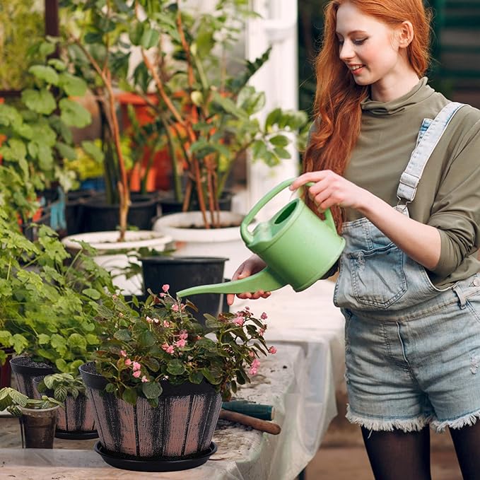 Quarut 6 inch Brown Barrel Planters - Image 6