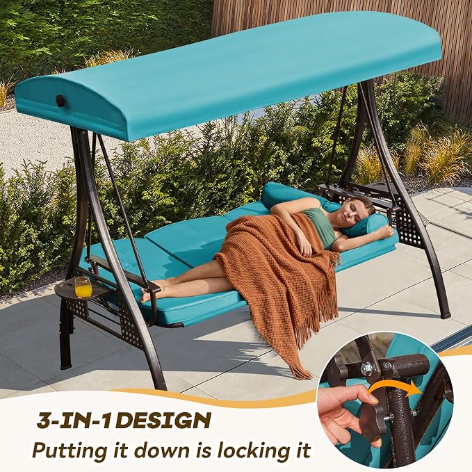 3 in 1 Outdoor Porch Swing - Image 3