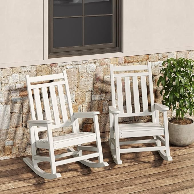 GarveeLife Poly Lumber Rocking Chair Outdoor Set of 2 by GarveeLife