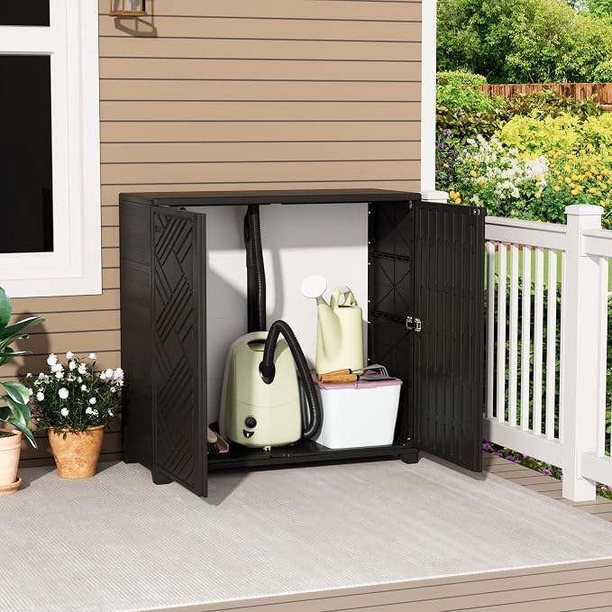 Storage Box Outdoor Caninet, Resin Indoor Storage Box Waterproof Outdoor - Image 9