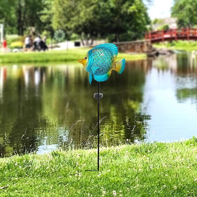 HONGLAND Outdoor Fish Solar Garden Lights - Image 5