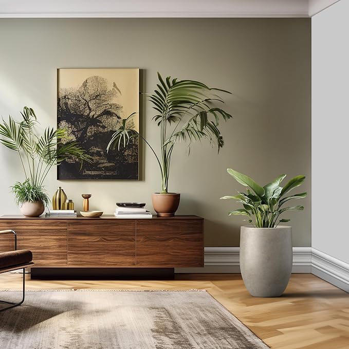 Kante Tall Concrete Planter, 21.7-Inch Height Weathered Concrete Large Indoor - Image 6