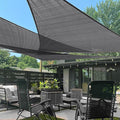 LOVE STORY Custom Size 8'x15'x17' Dark Grey Sun Shade Sail Right Triangle by LOVESTORY