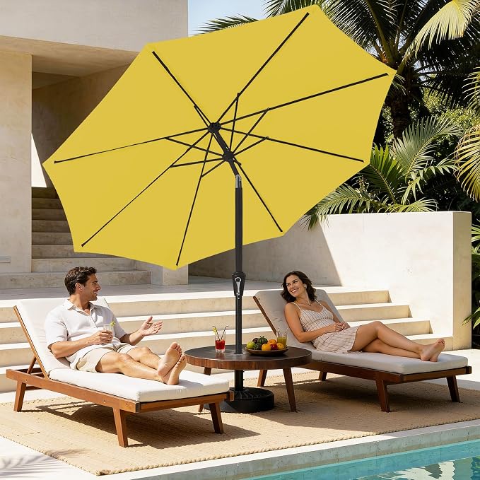 MEWAY 9ft Patio Umbrella Outdoor Table Umbrellas - Image 3