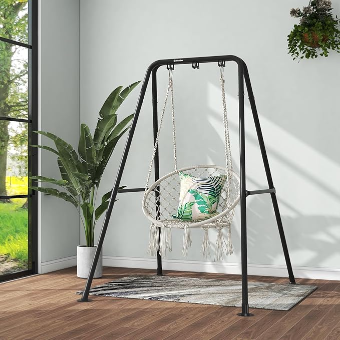 G TALECO GEAR Hammock Chair Stand, Heavy-Duty Steel 300LBS Multi-Use Hammock - Image 3