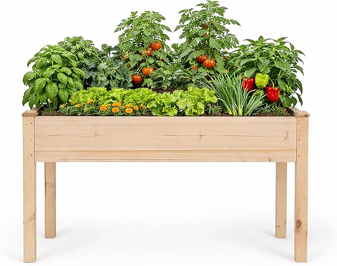 Backyard Expressions Wooden Raised Garden Bed | 48" x 24" x 30" Elevated by BackyardExpressions