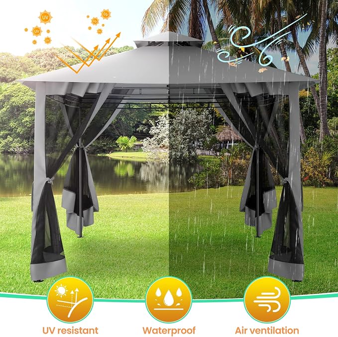 COBIZI Gazebo 10x10 Heavy Duty Gazebos - Image 5