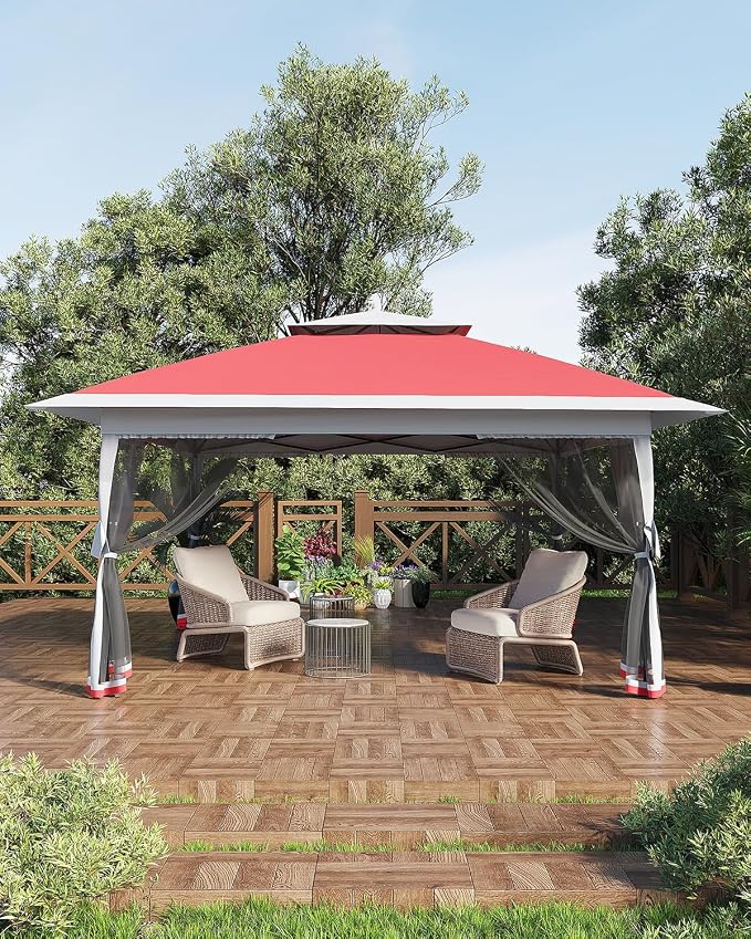 Canopy Tent 13x13 ft, Pop Up Gazebo One-Push Setup - Image 11