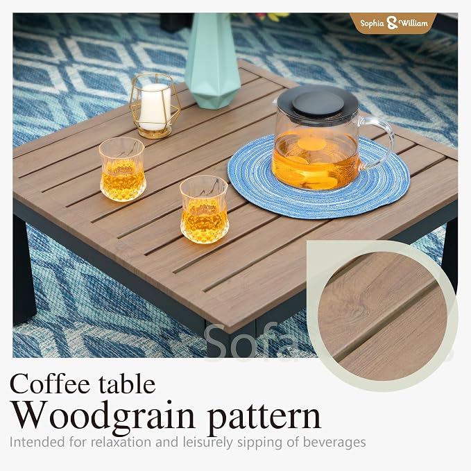 Sophia & William 9 Pieces Outdoor Patio Furniture Set - Image 4