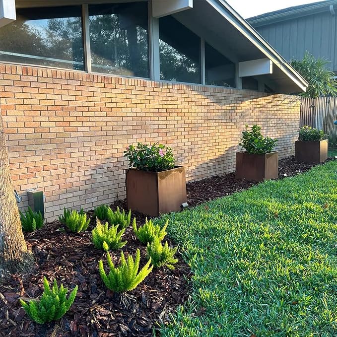 Corten Steel Planter Box Outdoor Planter Metal Square 20 Inch Large Steel - Image 8