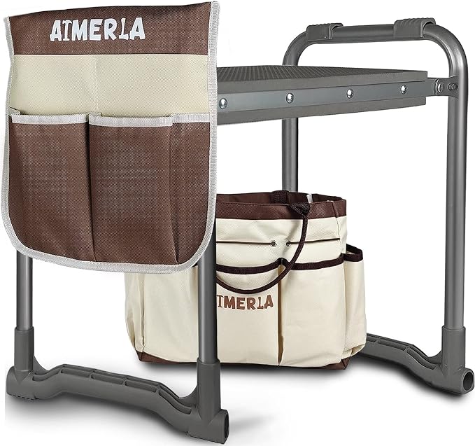 Aimerla Foldable Garden Kneeler Seat Heavy Duty Garden Stool by Aimerla