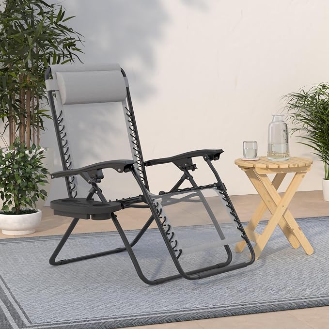Best Choice Products Set of 2 Adjustable Steel Mesh Zero Gravity Lounge Chair - Image 2