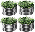 4 Pack 3x3FT Round Corrugated Galvanized Steel Raised Garden Bed Outdoor by CATMANOR