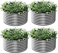 4 Pack 2x2FT Round Corrugated Galvanized Steel Raised Garden Bed Outdoor by CATMANOR