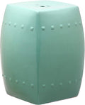 Safavieh Castle Gardens Collection Villa White Glazed Ceramic Garden Stool by SAFAVIEH