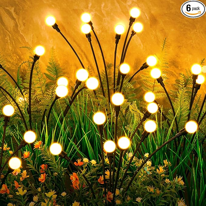 ASMAD Solar Lights Outdoor, Solar Garden Lights, Outdoor Decorations, Firefly by ASMAD