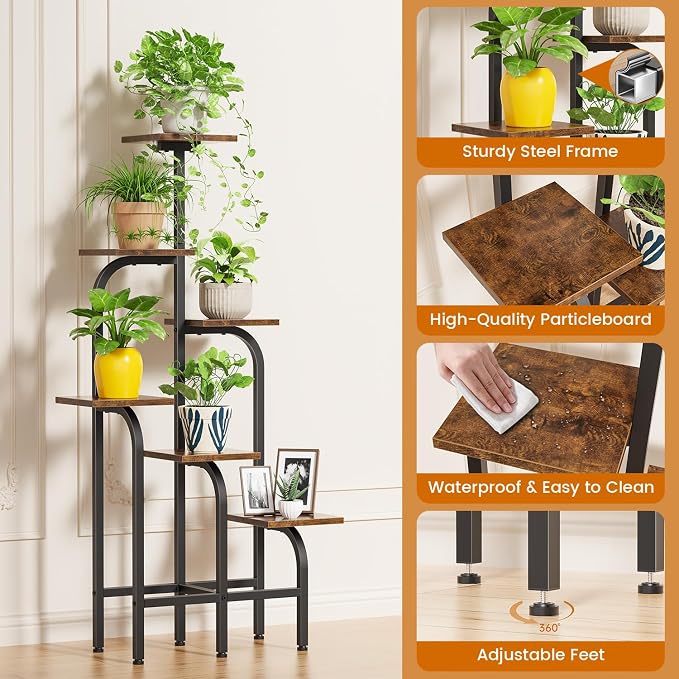 6 Tier Plant Stand Indoor, Plant Shelf - Image 5
