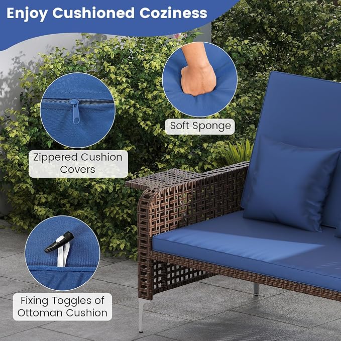 Tangkula Patio Rattan Daybed - Image 6