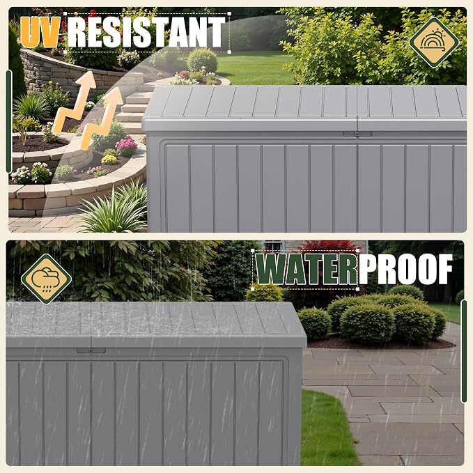 JUMMICO 270 Gallon Outdoor Storage Deck Box - Image 4