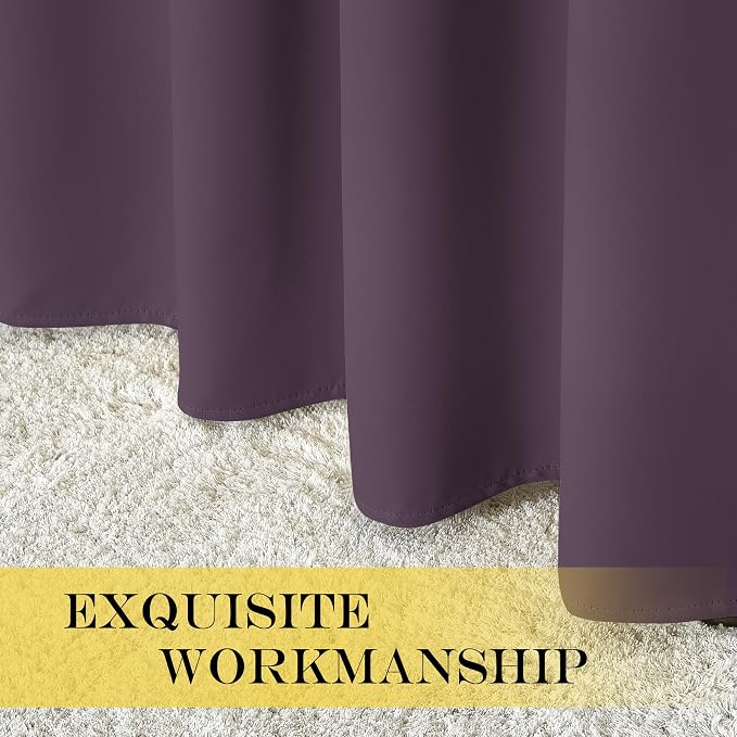 NICETOWN Patio Door Curtain 84 inches Long, Grommet Room Divider Curtain Panel - Image 6