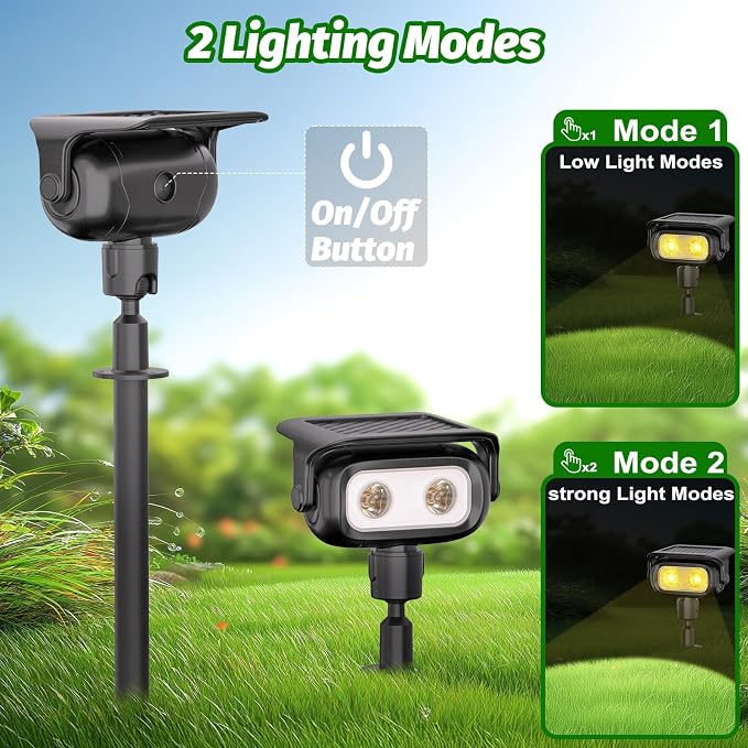 Nreonrick Solar Spot Lights 360° Adjustable Solar Lights Outdoor IP65 Waterproof - Image 5