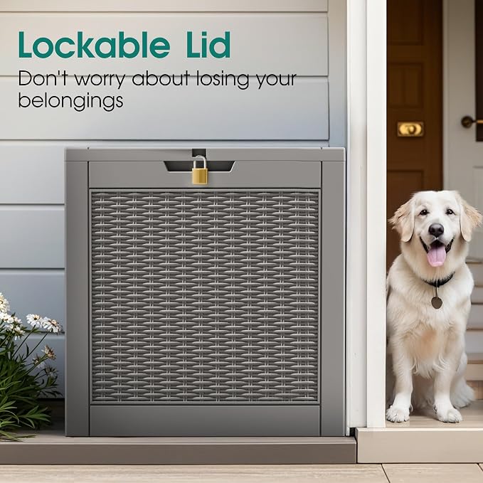 Outdoor Storage Box, Resin Deck Boxes Indoor and outdoor, Waterproof Storage - Image 7