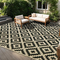 SAND MINE Reversible Mats, Plastic Straw Rug, Modern Area Rug, Large Floor Mat by SANDMIND