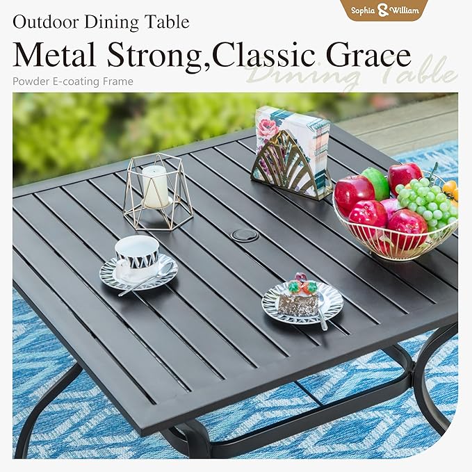 Sophia and William Outdoor Patio Dining Set - Image 6