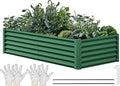 YITAHOME 6x3x1.5ft Large Raised Garden Bed Kit, Galvanized Metal Planter Box by YITAHOME
