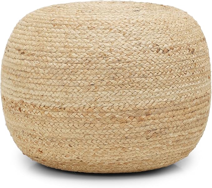 REDEARTH · Jute Circular Pouf Ottoman - Image 4