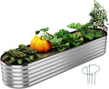 Galvanized Metal Planter Round Raised Garden Bed Kit by ZFHgarden