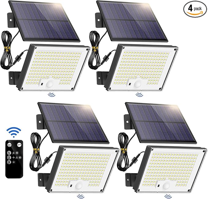 Outdoor Solar Lights, Split Solar Motion Sensor Outdoor Lights by Gusicil