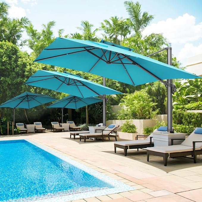 HOTEEL10x10ft Patio Umbrella Cantilever Umbrellas - Image 11