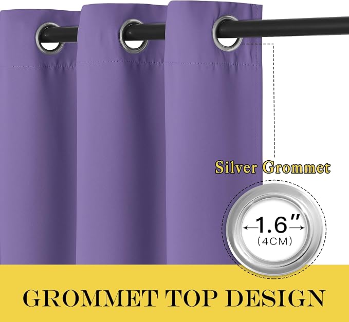 NICETOWN 66 Inch Long Blackout Curtains - Image 5