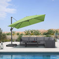 PURPLE LEAF 10 Feet Patio Umbrella Outdoor Cantilever Square Umbrella Aluminum by PURPLELEAF