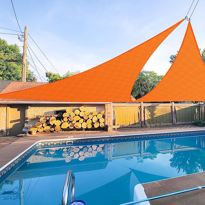 E&K Sunrise 2' x 2' x 2' Sun Shade Sail Triangle Canopy Shade Cover UV Block by EKSUNRISEINC