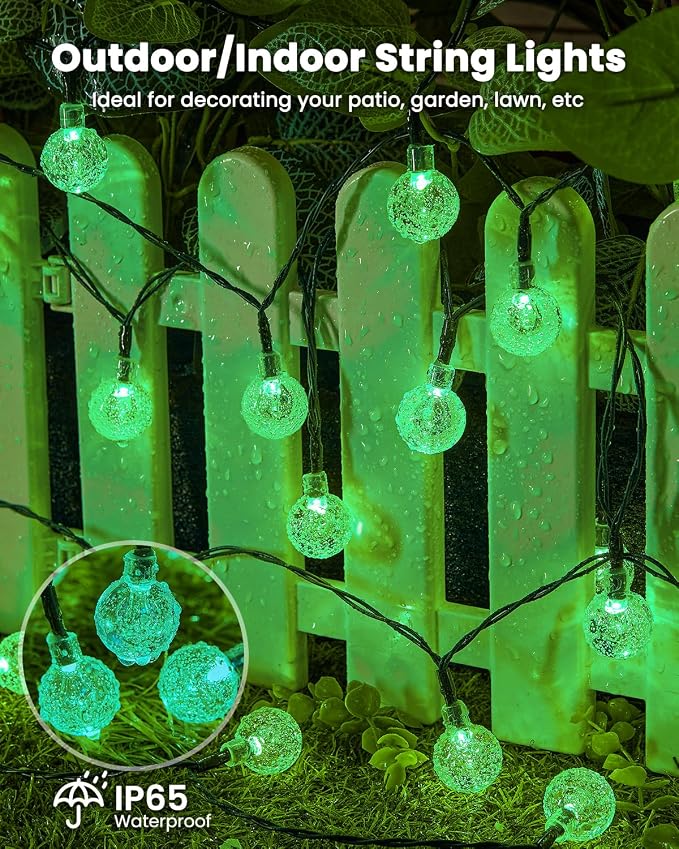 Brightown Solar String Lights Outdoor 120 LED 72 Ft Total, Solar Powered Patio - Image 4