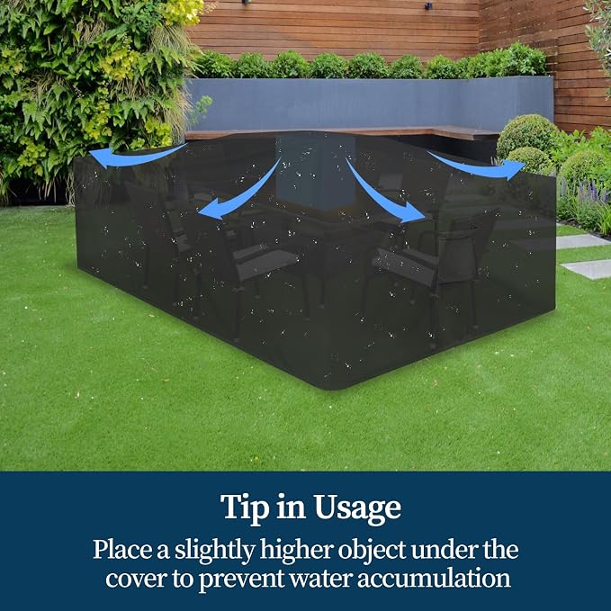 Easy-Going Rectangle Patio Furniture Cover Waterproof Outdoor Dining Table and - Image 6