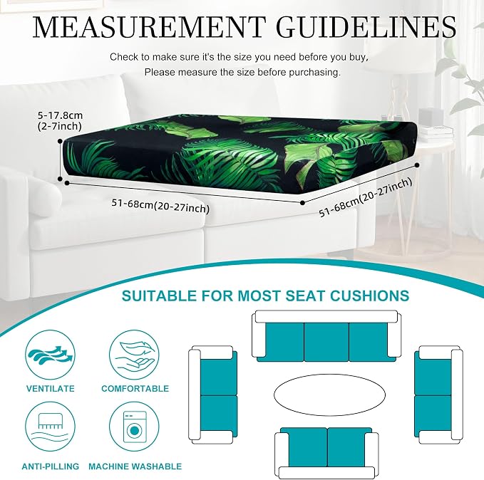 14 Pcs Stretch Patio Cushion Covers, Outdoor Couch Covers Replacement, Outdoor - Image 2