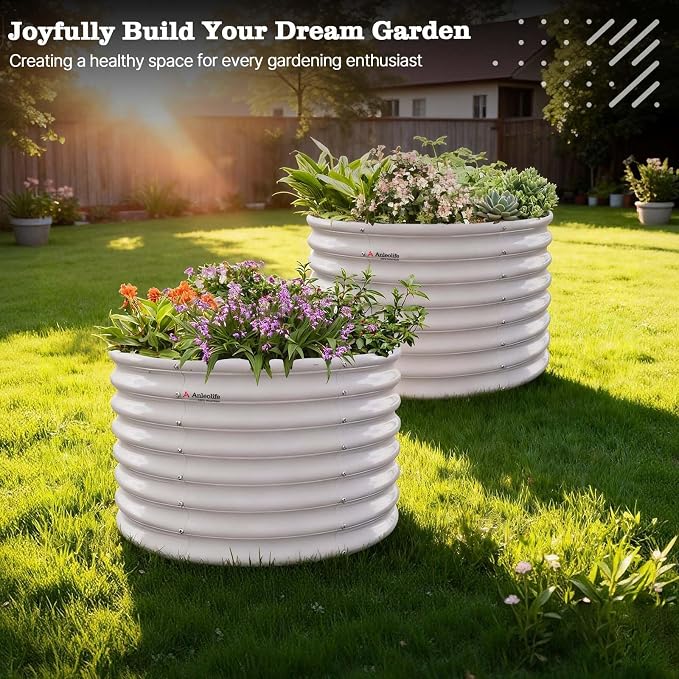 A ANLEOLIFE 2-Pack 3ft x 24” Tall Galvanized Raised Garden Beds Outdoor - Image 2