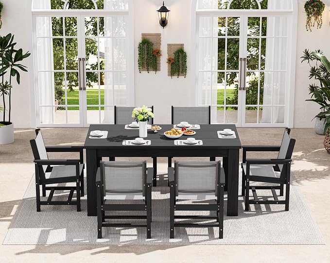 SERWALL 7 Piece Outdoor Dining Table Sets by SERWALL